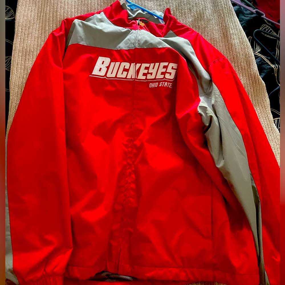 Majestic Buckeyes zip up jacket